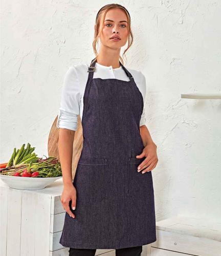 Premier Fairtrade Organic Cotton Denim Bib Apron - IDM - ONE